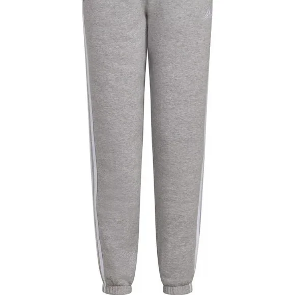 NWT adidas Girls' Elastic Waistband 3-Stripe Cotton Fleece Joggers - Picture 8 of 8